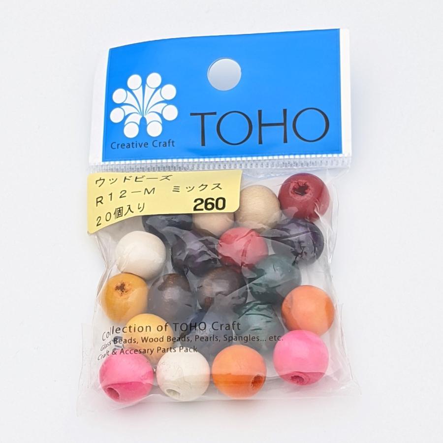 TOHO ウッドビーズ 20個入 R12 まとめ買いクーポン対象 : もーこ