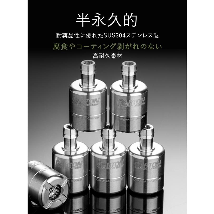 CARTON ステンレスウェイトフィルター SUS304採用 高耐久・耐腐食性 半永久使用 ほぼ全てのフォームランス対応 分解洗浄 傾けた方向へ重りが移動し最後まで吸引 |  | 03
