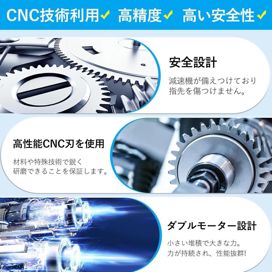 電動爪切り 高齢者 爪切り 電動つめ削り 足の爪 LEDライト付き 爪磨き 爪ケア 電動式 ワイヤレス TYPE-C充電 低騒音 2in1 自動爪切り 電動ネイルケア器 赤ちゃん |  | 04