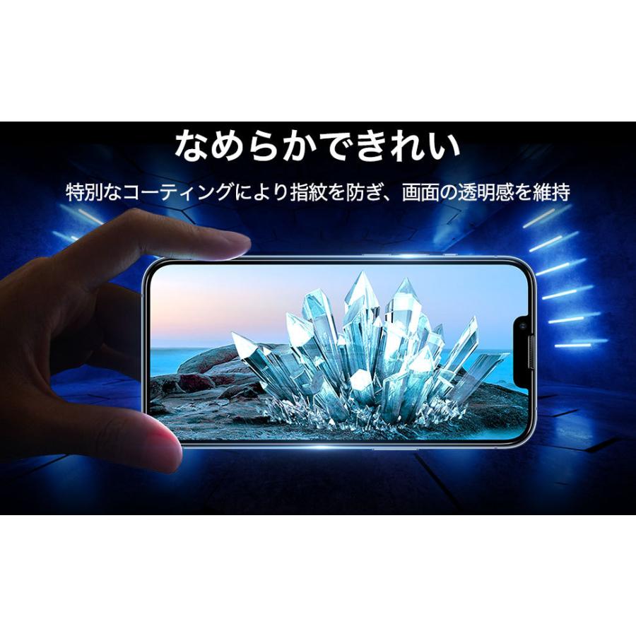 ESR ウルトラタフ強化ガラスフィルム 耐荷重50kg 最高クラス iPhone 13/13 Pro 簡単貼り付けガイド枠付き スクリーン保護 指紋防止 レビュー投稿 100日保証 | ESR | 03