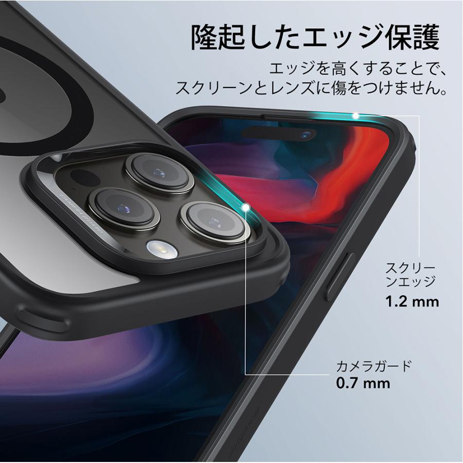 ESR  iPhone15 15Plus 15Pro 15Promax ハイブリッドケース HaloLock付き Magsafe対応 黄変しにくい 透明 傷に強い背面 クリア マグセーフ | ESR | 15
