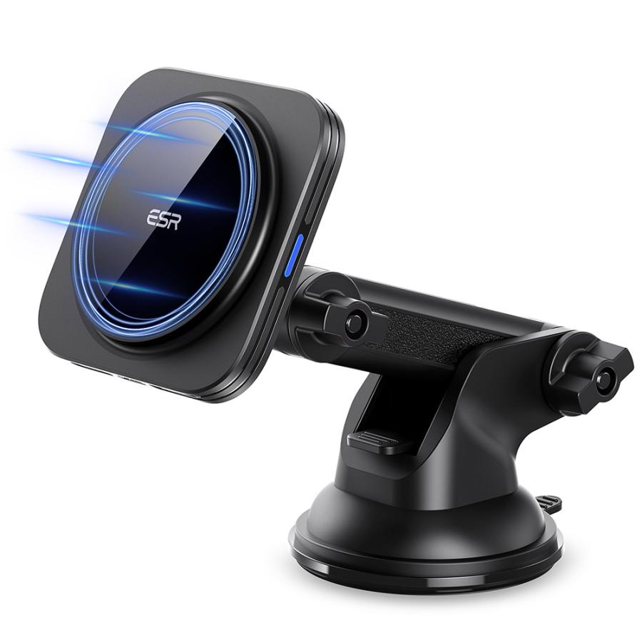 ESR 車載ホルダー 車載スマホホルダー 車載充電器 MagSafe対応 急速充電 ワイヤレス充電 360度回転  iPhone 15/14/13/12シリーズ用 充電対応 ブラック |  | 12