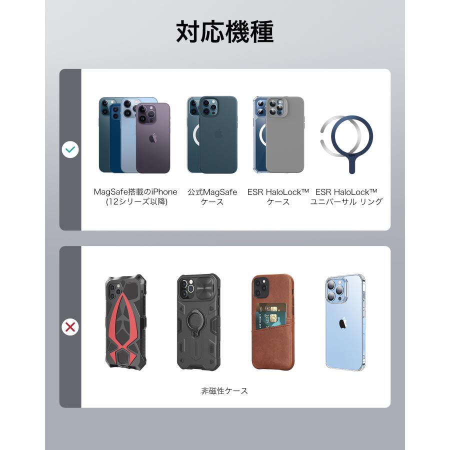 ESR リングスタンド スマホスタンド スタンド スマホリング MagSafe 対応 iPhone12 iPhone13 iPhone14 iPhone15 pro max 折りたたみ マグネット 磁石  角度調節 | ESR | 15