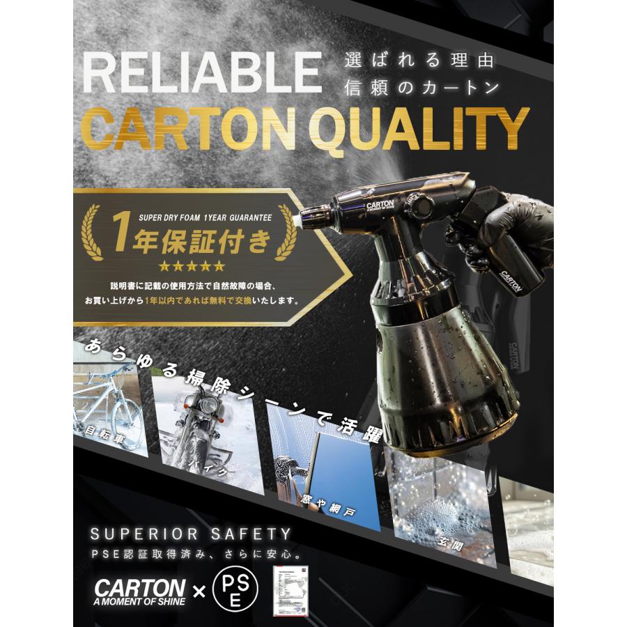 CARTON/カートン SUPER DRY FOAM 電動フォームガン CARTON SUPER DRY FOAM 電動フォームガン 特許取得済み 脱着式