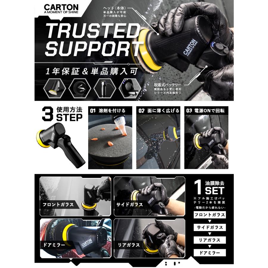 CARTON 油膜除去用ポリッシャー 『油膜ゼロへ、手軽に』 シングル