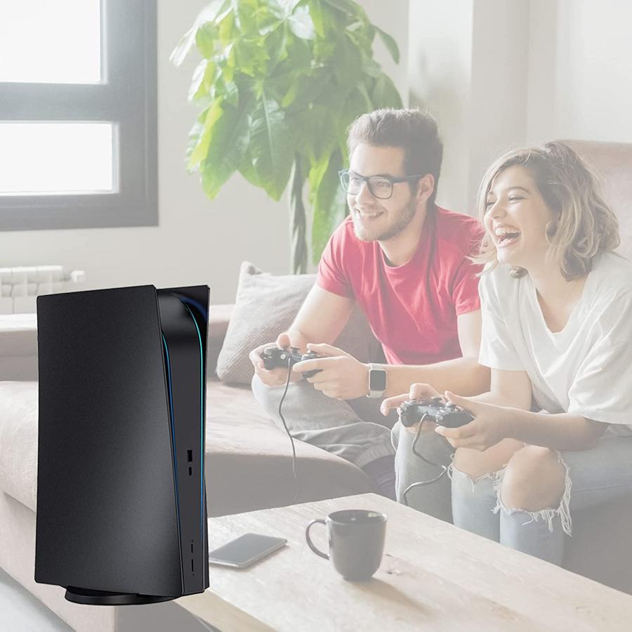 PS5 フェイスプレート 交換用コンソールカバー PS5 埃や傷を防ぐフェースプレートシェル プレイステーション5 ハード ABS 耐衝撃 ブラック |  | 06