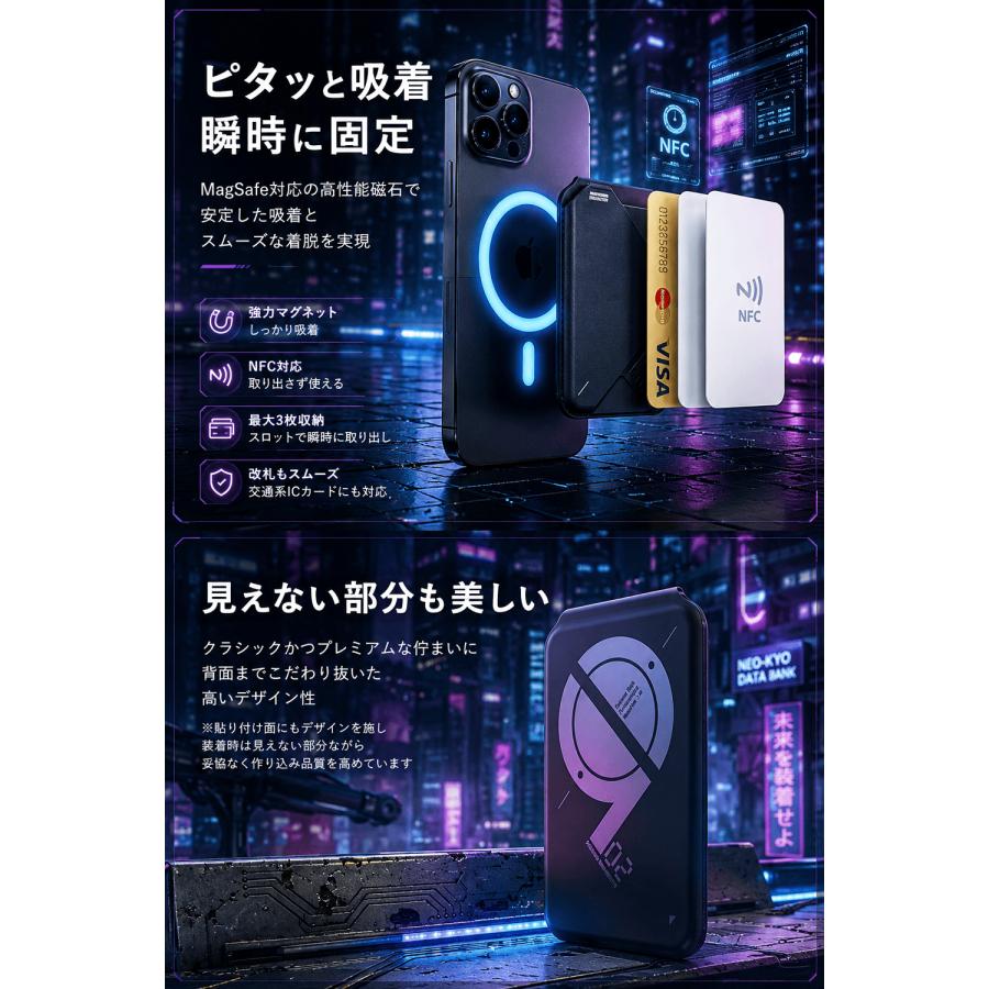 Aulumu G02 カードケース Magsafe対応 スマホスタンド 【スワイプカード/オープンIDウィンドウ】 iPhone 17/16/15/14/13/12シリーズ用 レビュー投稿 100日保証 |  | 04