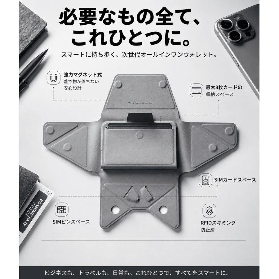 MOFT 多機能カードケース＆スタンド MagSafe対応 財布 ウォレット 収納 名刺入れ 折りたたみ式 MOVAS〓耐久素材 薄型 軽量 コンパクト レビュー 100日保証 | MOFT | 13