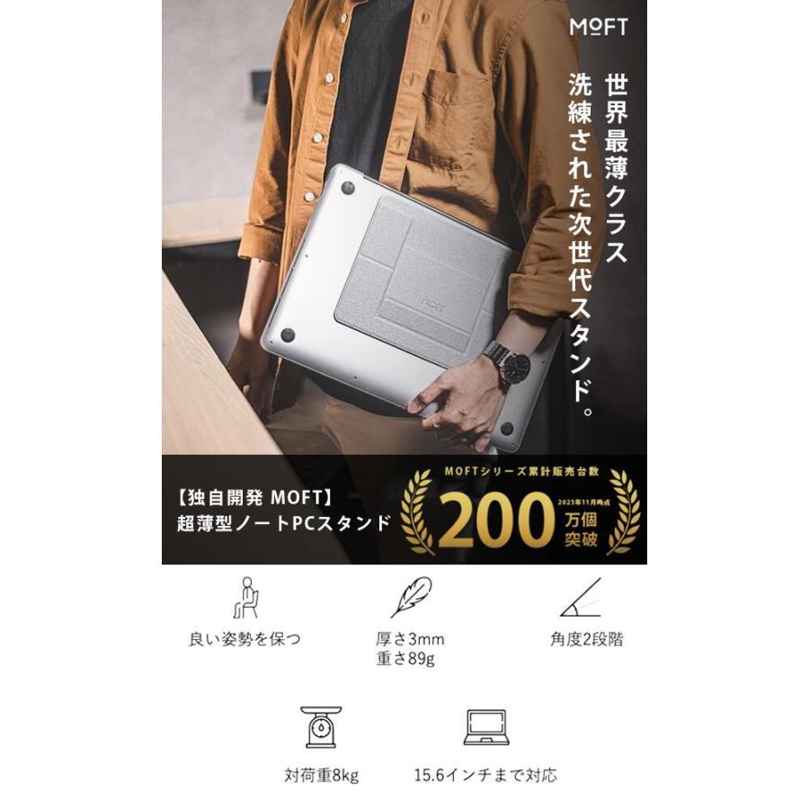 【24年6月購入】M2 MacBook Air 8GB MOFTスタンド装着 M2 MacBook Airと一緒に購入したおすすめアクセサリー （スタンド