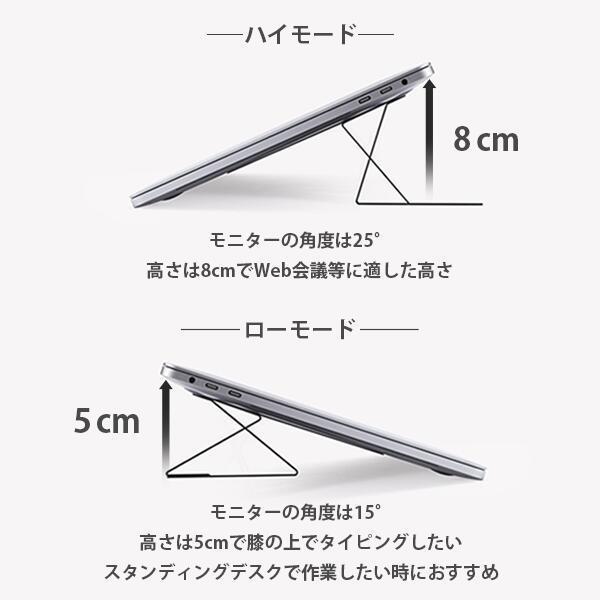 MOFT ノートパソコンスタンド 新色 『 サッと開いて1秒でセットアップ 』粘着タイプ 15° 25° 放熱穴 PCスタンド 軽量 MacBook リモ ート レビュー 100日保証 | MOFT | 12
