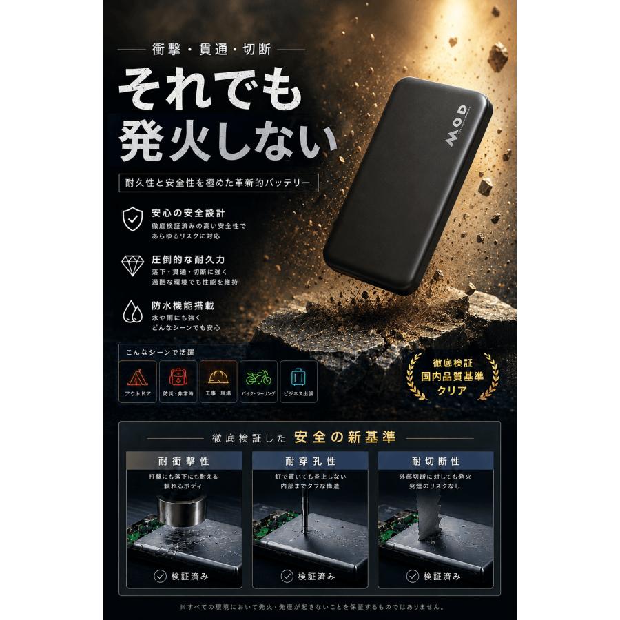 MOD 準固体電池モバイルバッテリー 5000mAh 22 5W 急速充電 AppleWatch Type-C ワイヤレス PSE認証 半固体電池 長寿命 耐熱 magsafe充電 レビュー投稿 100日保証 |  | 07
