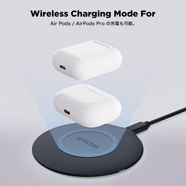 ワイヤレス充電器 急速 最大15W 充電 LETSCOM チャージャー QI対応  ワイヤレス充電器 ワイヤレス急速充電器 Qi認証 超薄型 日本語説明書付き |  | 02