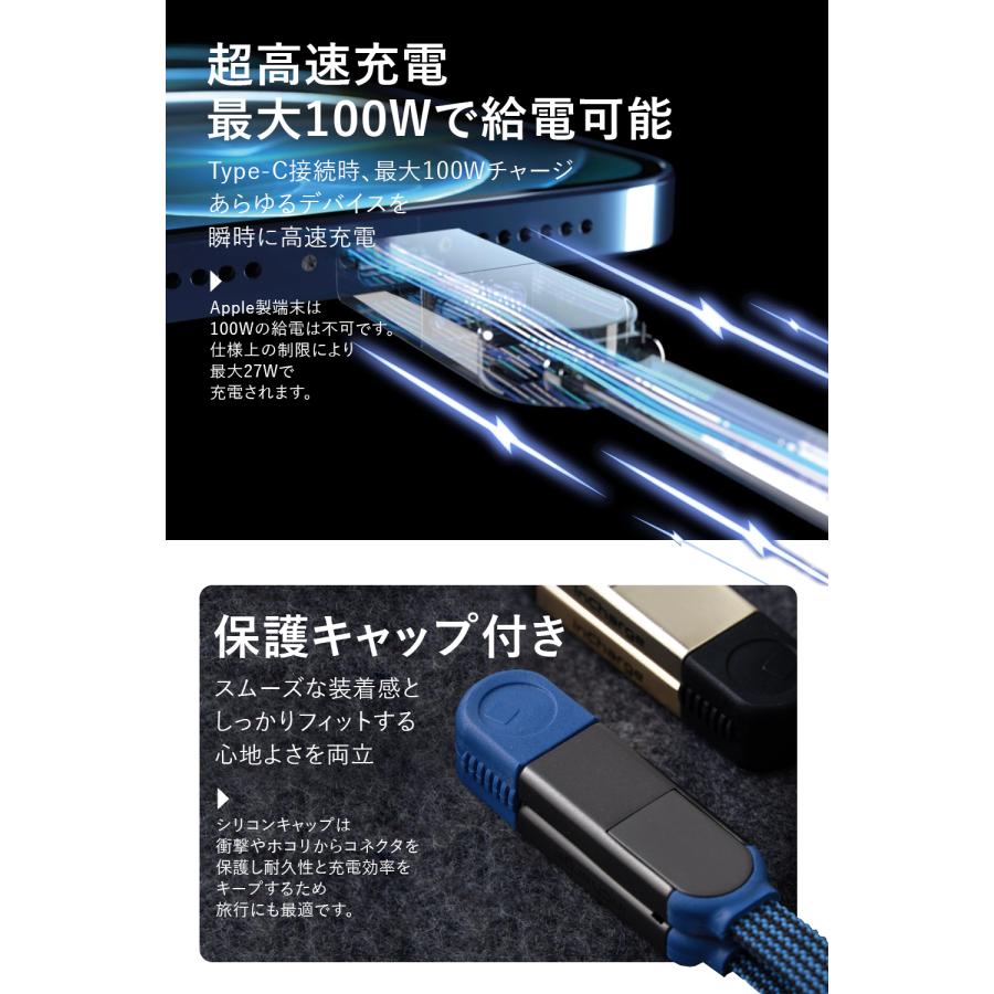Rolling Square inCharge X キーリングケーブル 【6in1】 5in1 4in1 3in1  高速充電 USB-C/Lightning対応 データ転送 ローリングスクエア レビュー 100日保証 |  | 06