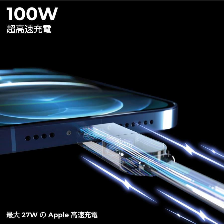 Rolling Square inCharge XL｜3m 【6in1】 5in1 4in1 3in1 マルチ充電ケーブル 高速充電・データ転送 ロングケーブル ローリングスクエア レビュー 100日保証 |  | 05