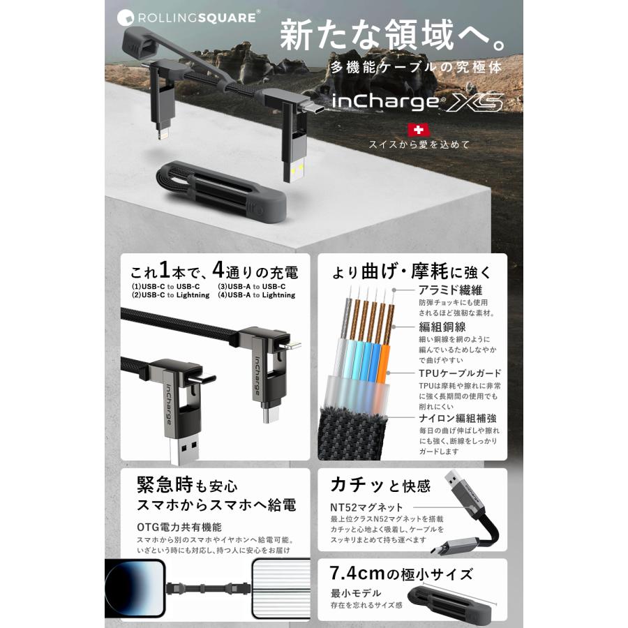 アトリエジュンコ スクエア　チャージャー Square Charger TSA77CUK,TSA77CUW 「Type-Cコンセントチャージャー2.4A Aポート