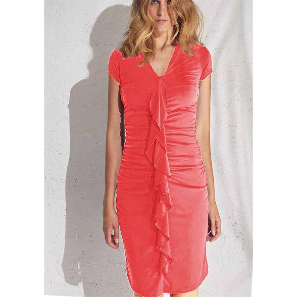 超目玉 Sale インポート ワンピース イタリア インポート Eleonora Amadei フリルワンピース コラールレッド 6686 インポートショップ Moda Italia 通販 Yahoo ショッピング 半額品 Jeannesauve Org