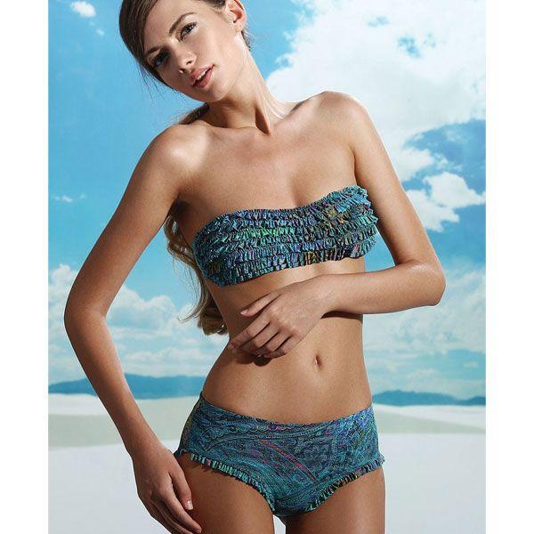 豪華 インポート 水着 インポート水着 イタリア 水着 Prelude Yf7 モロッコ柄 ペイズリー柄 バンドゥ水着ビキニ ブルー系 ピンク系 海外最新 Www Doctor Plan Com