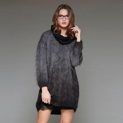 配送員設置送料無料 インポート ワンピース Celebrities Tricot グラデーション染めモヘアニットワンピース グレー 全品送料無料 Www Doctor Plan Com