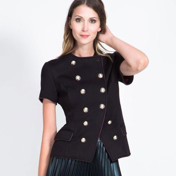 円 人気大割引 インポート ジャケット イタリアジャケット Imperial ミリタリーデザインジャケット 黒 パープル 送料無料