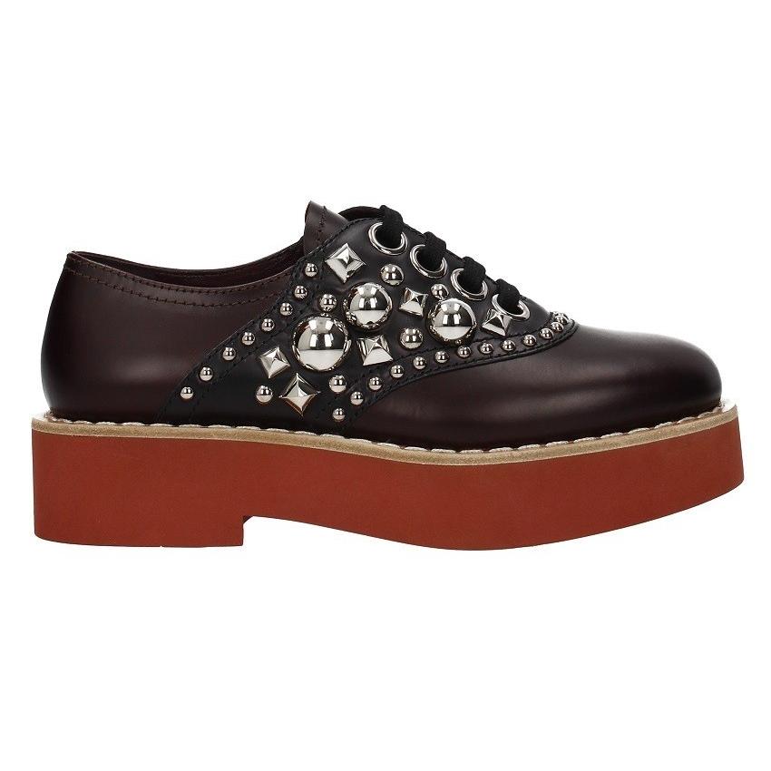 ミュウミュウ 厚底 レディース Miumiu 靴 Miu Miu Miu 厚底 レッド 靴 レースアップ Moda