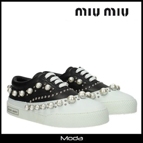 定番人気 ミュウミュウ スニーカー レディース 黒 ブラック Miumiu 靴 Miu Miu Moda 通販 Yahoo ショッピング 激安ブランド Www Skylanceronline Com