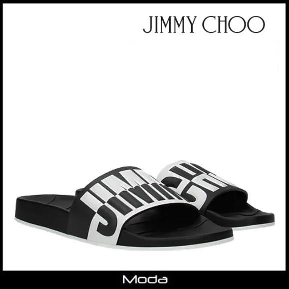 Jimmy Choo ジミーチュウ サンダル メンズ ブランド レザー フロントロゴ スポーツ Fakfakkab Go Id