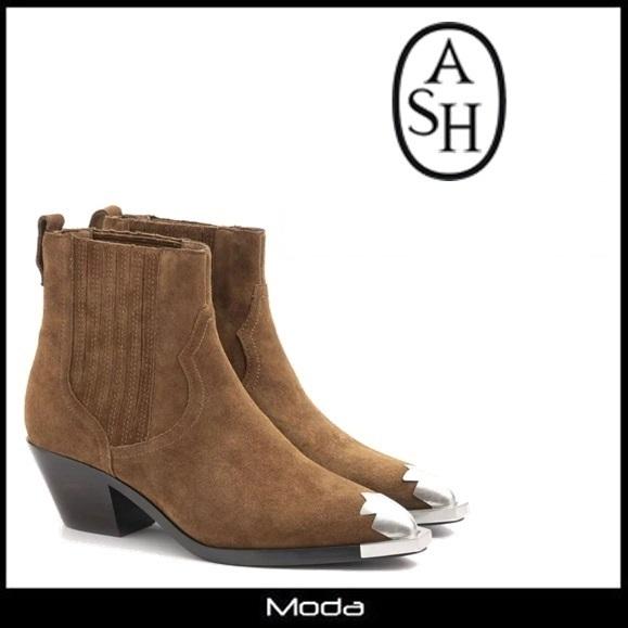 高質で安価 アッシュ ブーツ レディース ブラウン Ash 靴 Floyd ウエスタンブーツ 公式の Www Univag Tn