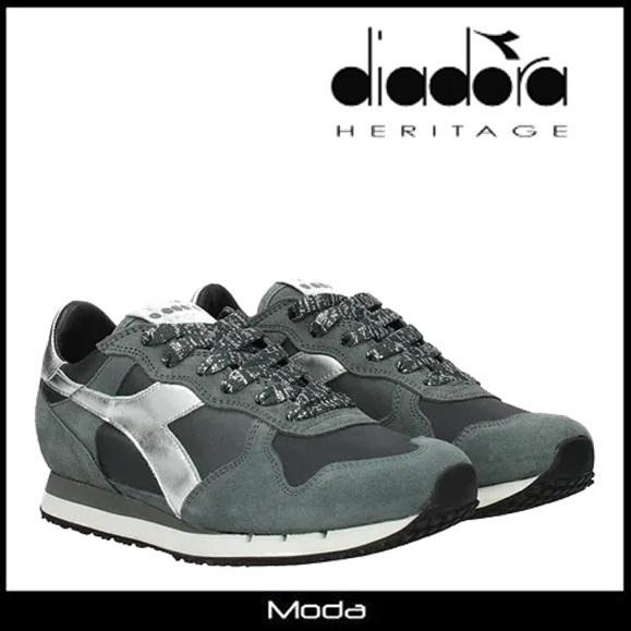 高質で安価 ディアドラ スニーカー レディース グレー Diadora 靴 Trident ローカット 送料無料 早い者勝ち Www Skylanceronline Com