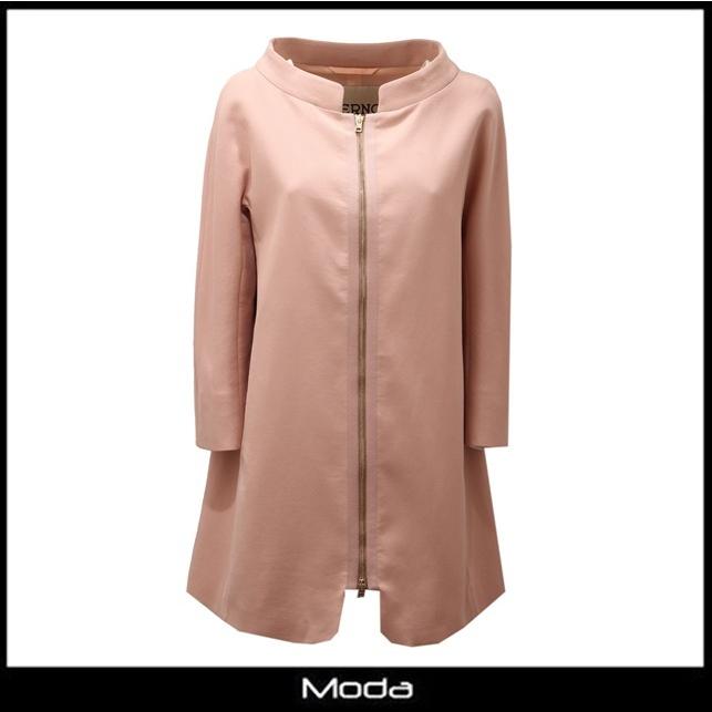 お歳暮 ヘルノ ノーカラーコート レディース Herno ピンク コットン 公式店舗 Zoetalentsolutions Com