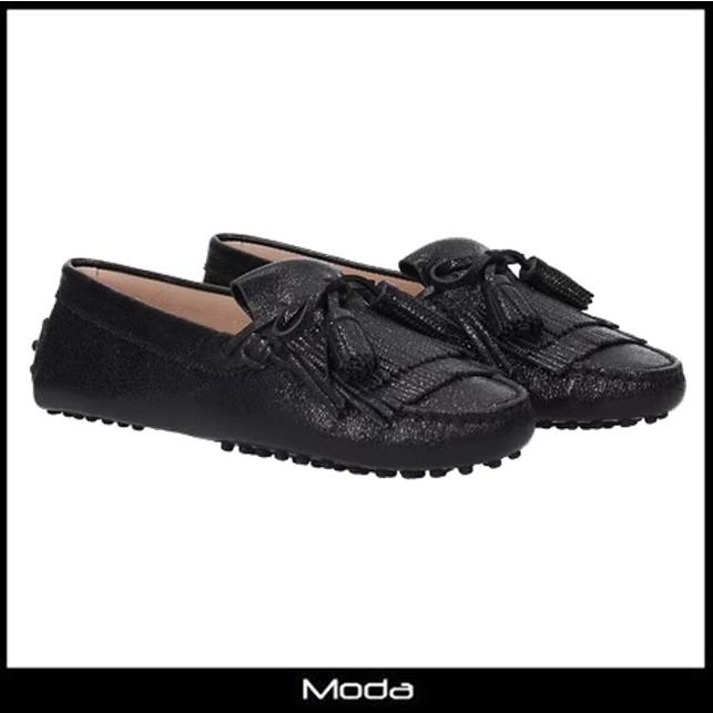正規品スーパーsale 店内全品キャンペーン Tod S トッズ ローファー フリンジ 黒 Www Instantupright Com