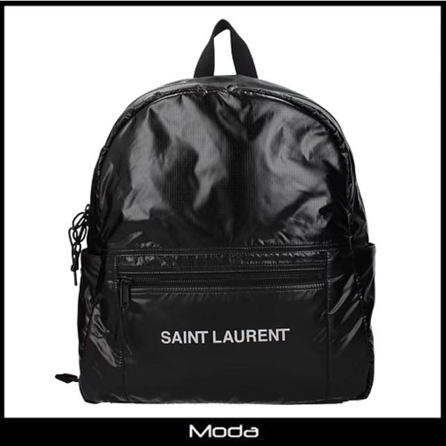 サンローラン バックパック メンズ リュック 黒 Moda 黒 Saint ブラック ホワイト サンローラン