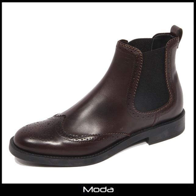 トッズ ショートブーツ ブラウン レディース その他ブーツ 革 シューズ ブラウン 靴 Moda Tod S 長期保証