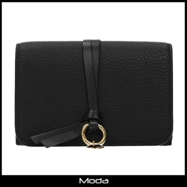 高級感 三つ折り財布 クロエ ラッピング無料 プレゼント ギフト 送料無料 ブランド 新品 レディース 革 Chloe ブラック 黒 財布