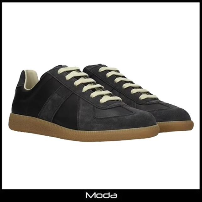 人気新品 送料無料 ブランド 新品 ギフト スウェード 革 ブラック 黒 メンズ スニーカー メゾンマルジェラ ラッピング無料 プレゼント シューズ Maisercher Lu