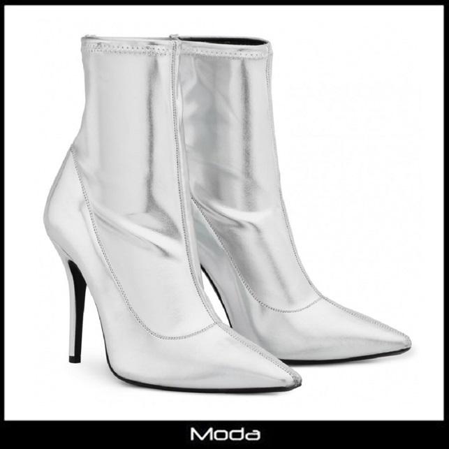 ジュゼッペザノッティ その他ブーツ ショートブーツ レディースファッション レディース シルバー Modaのジュゼッペザノッティ 革