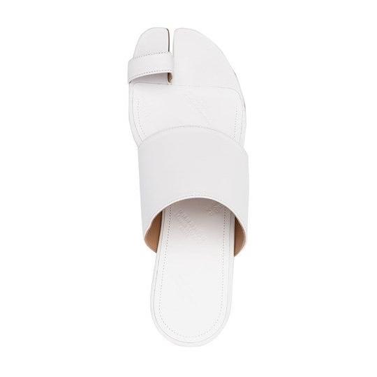 新入荷 メゾンマルジェラ サンダル レディース 靴 白 ホワイト 革 【1282882583】(45900円)