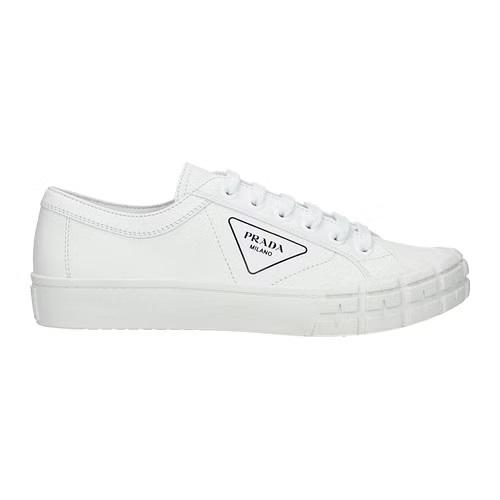 熱販売 メンズ スニーカー プラダ 白 革 靴 Prada ホワイト スニーカー カラー ホワイト Parkwaysocial Ca