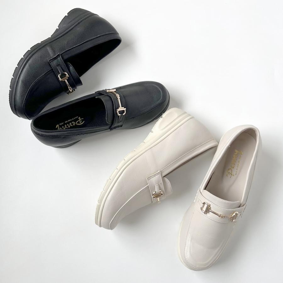 3E] たくさん歩ける上品ビットローファー 6836 : moda ladian Yahoo!店