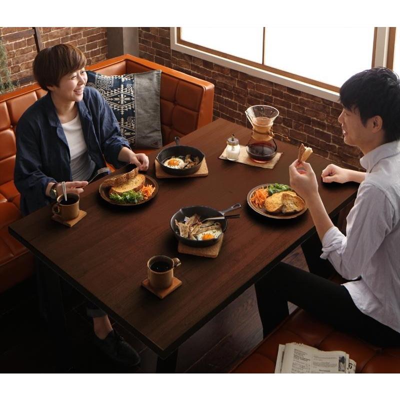 ほろ苦モダンヴィンテージ調ダイニングテーブル 天然木ウォールナット×スチール脚 かっこいい【幅150×奥行80cm】 |  | 05