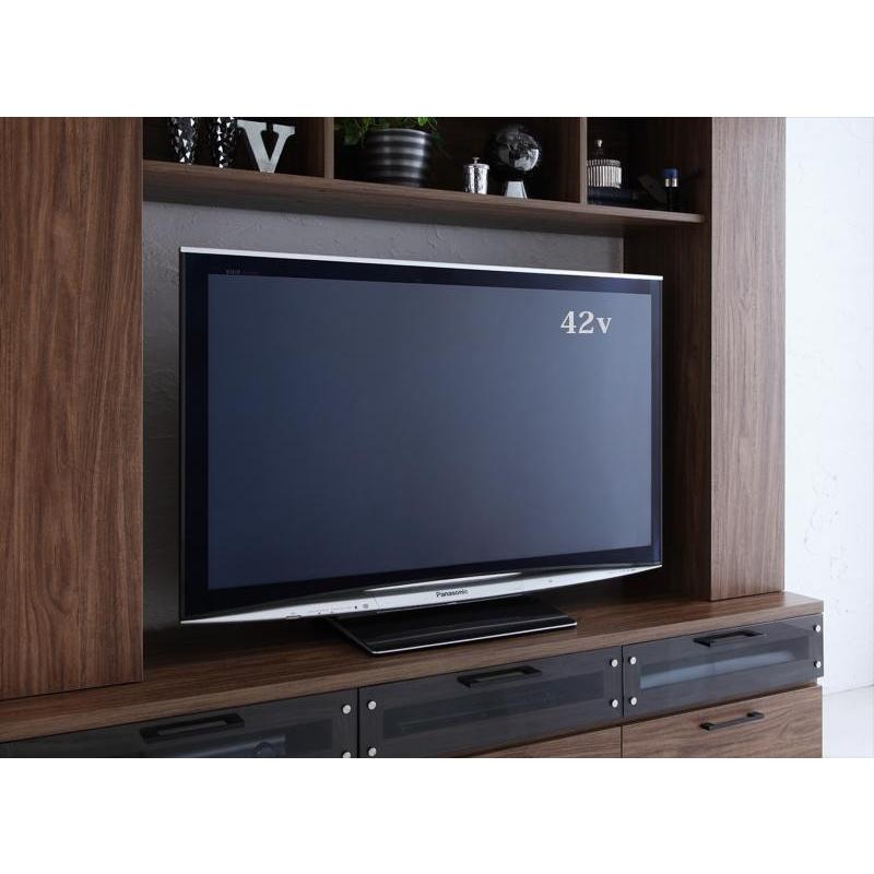 リビングを上質にするハイタイプテレビボード　薄型50型テレビまで対応　重厚感ある木目調　収納力大　配線穴付　ウォールナット柄 |  | 01