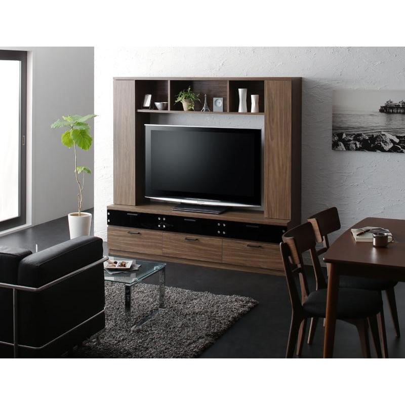 リビングを上質にするハイタイプテレビボード　薄型50型テレビまで対応　重厚感ある木目調　収納力大　配線穴付　ウォールナット柄 |  | 16