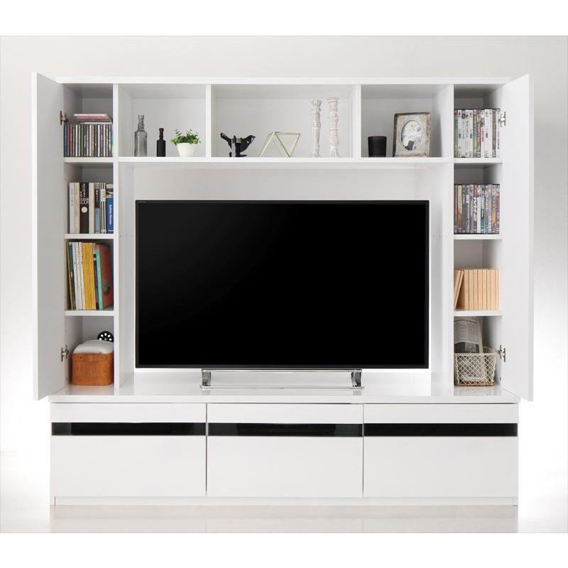 ラグジュアリーデザインテレビボード　50V型まで対応可　DVD204枚収納可　配線穴付　鏡面仕上　壁ピッタリ配置OK |  | 04