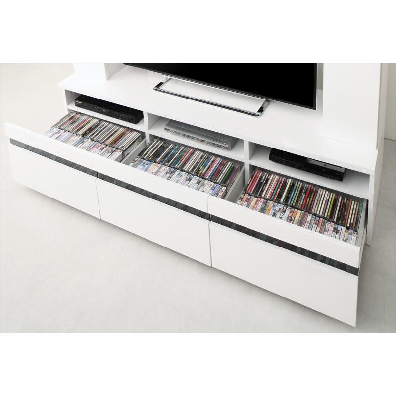 ラグジュアリーデザインテレビボード　50V型まで対応可　DVD204枚収納可　配線穴付　鏡面仕上　壁ピッタリ配置OK |  | 08