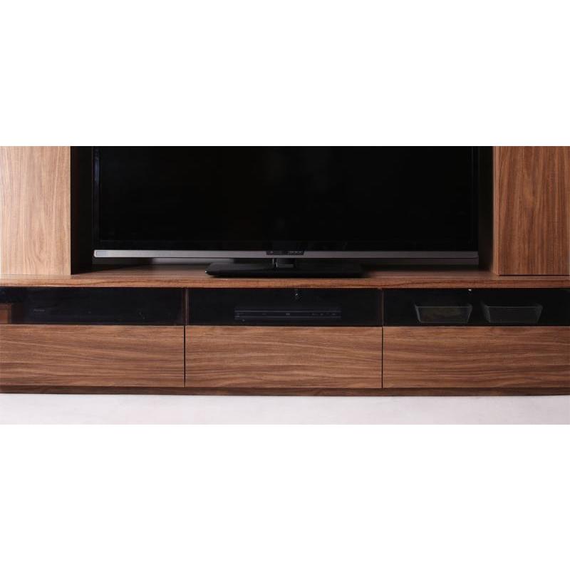 高級感あふれるテレビボード　60V型可　DVD246枚収納可　ウォルナット柄　配線穴付　【幅200×奥行45×高さ160cm】 |  | 11