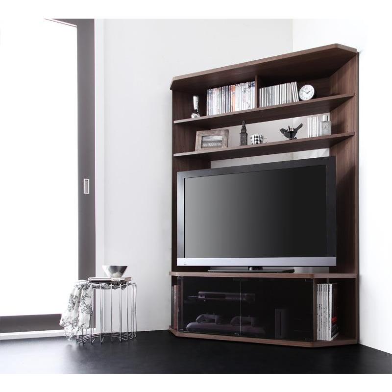 コーナーにも平面にも置ける薄型スタイリッシュテレビボード　52V対応可　収納力大　隠しキャスターで移動楽々　【幅120×奥行40.3×高さ162cm】 |  | 01
