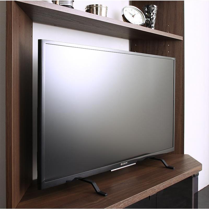 ワンルームにも置ける超薄型スタイリッシュテレビボード　40V対応可　収納力大　隠しキャスターで移動楽々　【幅95×奥行34.3×高さ140.2cm】 |  | 03