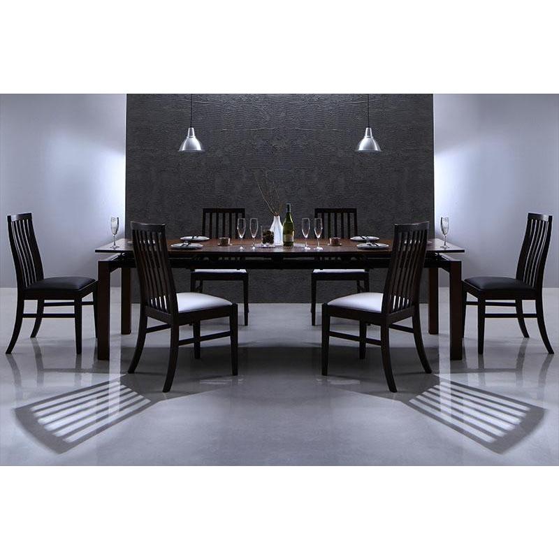 ダイナミックデザイン伸縮式ダイニングテーブル 単品 天然木 【幅140-240cm×奥行90cm×高さ72cm】 |  | 07