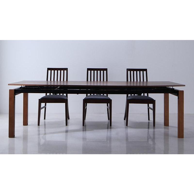 ダイナミックデザインダイニング5点セット 天然木 【伸縮式テーブル(幅140-240cm)1＋チェア4】 |  | 12