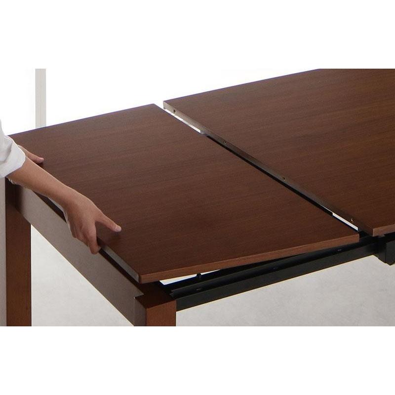 ダイナミックデザインダイニング8点セット 天然木 【伸縮式テーブル(幅140-240cm)1＋チェア6＋ベンチ1】 |  | 09