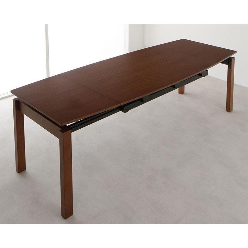 ダイナミックデザインダイニング9点セット 天然木 【伸縮式テーブル(幅140-240cm)1＋チェア8】 |  | 11